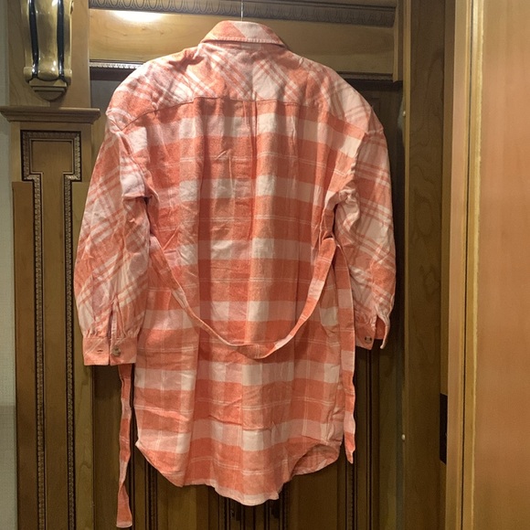 NWOT French Connection Warm Soft Very Oversized Flannel Plaid Shirt Size Small - Picture 7 of 7